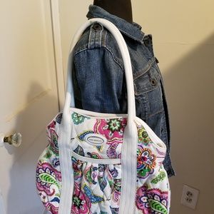 Unique canvas/leather Vera Bradley handbag
